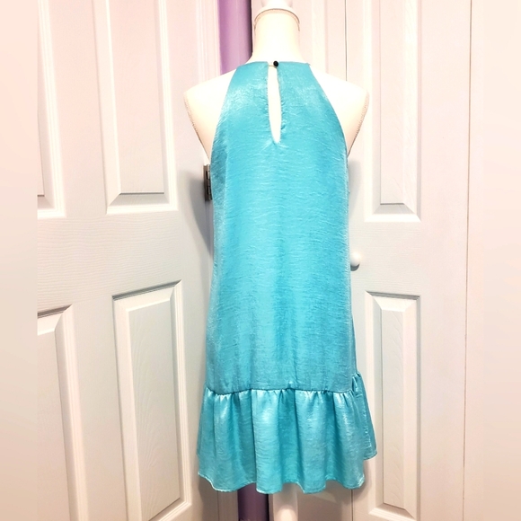 Caramela Ruffled Satin Dress Size Small - Picture 5 of 8